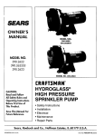 Craftsman 390.2622 Owner`s manual