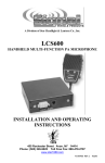Signal Vehicle Products LCS600 Operating instructions
