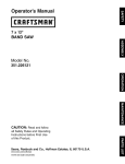 Craftsman 351.226121 Operator`s manual