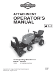 White Outdoor Single-Stage Snow Thrower Operator`s manual