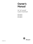Monogram ZVC48LSS Owner`s manual