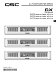 QSC GX Series User manual