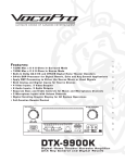 VocoPro DTX-9900K Operating instructions