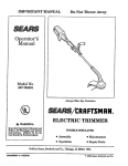 Craftsman 257.798051 Important Operator`s manual