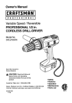 Craftsman 315.272070 Owner`s manual