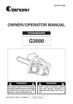 Zenoah G3000 Specifications