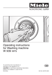 Miele W 340 Operating instructions