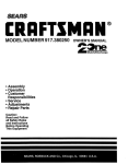 Craftsman 2One 917.380250 Owner`s manual