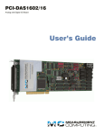 MC PCI-DAS1602 User`s guide
