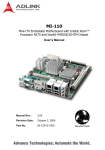 ADLINK Technology MI-960 User`s manual