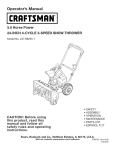 Craftsman 247.88255 Operator`s manual