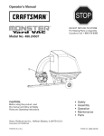 Craftsman 486.24507 Operator`s manual