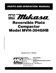 MULTIQUIP MVH-304GHB Specifications
