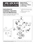 Reliable Single Interlock Preaction System Instruction manual