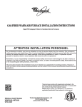 Whirlpool WFD195 Instruction manual