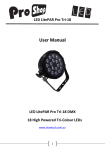 Pro Shop LED LitePAR Pro Tri-18 User manual