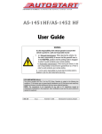 Autostart AS-1451HF User guide