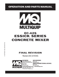 MULTIQUIP Essick Series Specifications