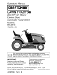 Craftsman 917.28910 Operator`s manual