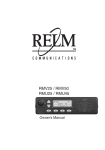 RELM RMV50 Owner`s manual