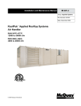 McQuay RDS 802C Installation manual