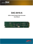 Ross DAC-8418-A User manual