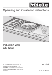 Operating and installation instructions Induction wok CS 1223