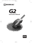 Zodiac G2 Instruction manual