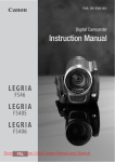 Canon LEGRIA FS405 Instruction manual