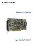 MC PCI-DAS1602 User`s guide
