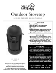 Master Chef outdoor Stovetop Specifications