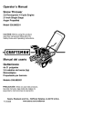 Craftsman 536.885201 Operator`s manual