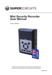 Security Circuits MDVR14 User manual