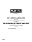 Maytag BUILT-IN ELECTRIC SINGLE AND DOUBLE OVENS Use & care guide