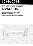 Denon 1815 - DVM DVD Changer Operating instructions