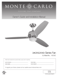 Monte Carlo Fan Company 3ACR52XXD Series Installation manual
