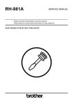 Brother RH-981A Service manual