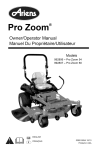 Ariens 992807-ProZoom 60 Specifications