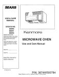 Sears Kenmore 89940 Specifications