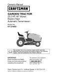 Craftsman 917.276022 Owner`s manual