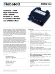 RoboteQ Dual Channel Digital Motor Controller AX2550 Datasheet