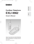 Uniden EXLI8962 Owner`s manual