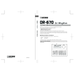 Roland Dr. Rhytm DR-110 Owner`s manual