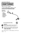 Craftsman 358.795121 Instruction manual