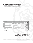 VocoPro CDG-600RF Specifications