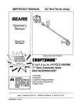 Craftsman 358.798441 Operator`s manual