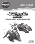 VTech Switch & Go Dinos - T-Don the Pteranodon User`s manual