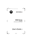 Motorola MD61 User`s guide