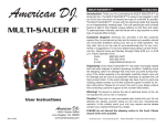American DJ Multi-Saucer Instruction manual