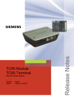 Siemens TC65 Terminal Specifications